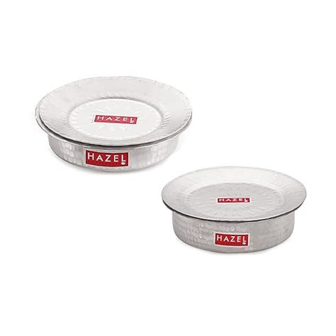 Explore the HAZEL Aluminium Hammered Patila with Lid today. – HAZEL ...