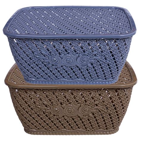 Kuber Industries Plastic 2 Pieces Medium Size Multipurpose Solitaire ...