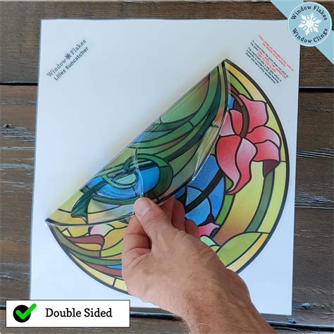 WindowFlakes Lillies Stained Glass Window Cling - Stain Glass India | Ubuy
