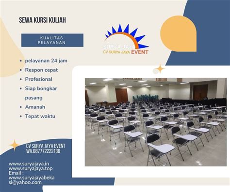 Sewa Kursi Kuliah Siap Antar Ke Lokasi Langsung Setting