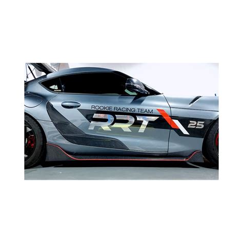Buy for Toyota 19+ Supra A90 T Type Side Skirt Carbon Fiber (Double ...