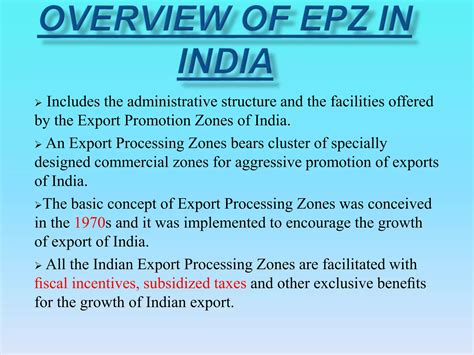 Export processing zone | PPTX