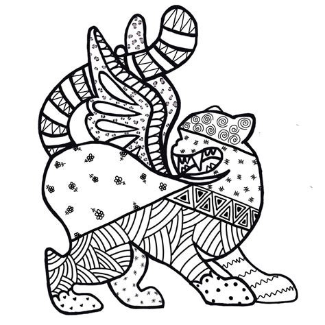 Buy Alebrijes Coloring Sheet Online in India - Etsy