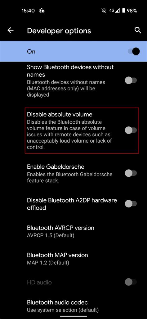 Image result for Disable Absolute Volume Android