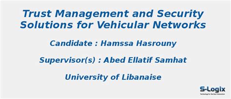 Trust management and security solutions - PHD Thesis | S-Logix