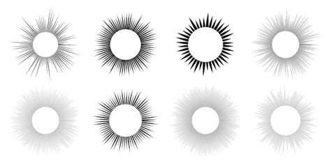 Set of sun symbols on white background | Premium Vector