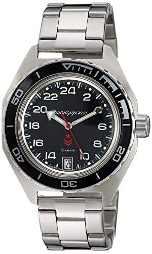 Vostok Komandirskie Automatic 24 Hour Dial Russian Military Wristwatch ...