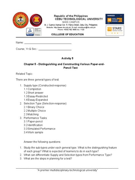 Image result for Project Paper Test