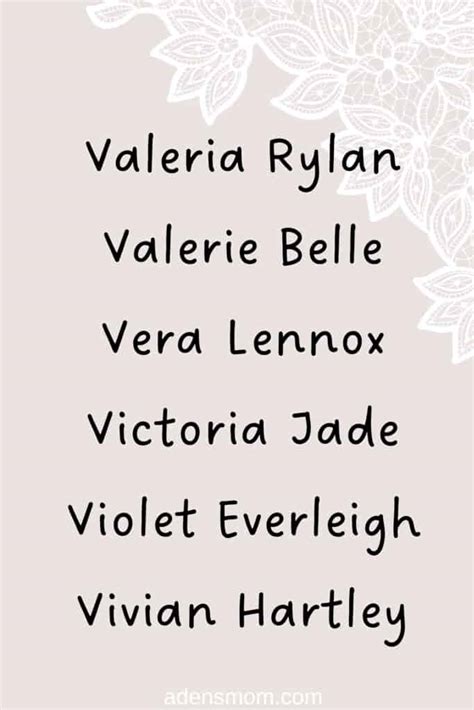 35+ Very Awesome "V" Girl Names [2025]
