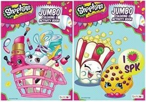 Shopkins Jumbo Coloring and Activity Book (Set of 2) 96 Pages Each ...