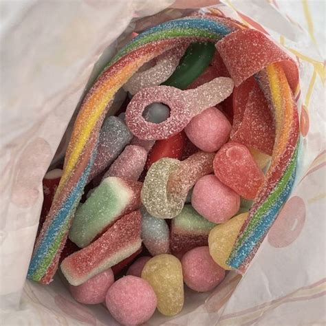 Colorful Candy Bag - Food Obsession | Gummy candy aesthetic, Candy ...