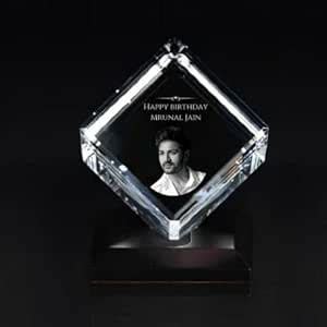 Buy ARAV Gifts Personalized 3D Crystal Cube Gift (Birthday,Anniversary ...