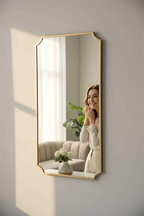 Rectangular Decorative Mirror | Silver Leaf Mirror - Mirrorwalla