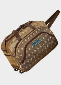 INFRED (Expandable) Duffel Bag with 2 Wheels-Brown Duffel With Wheels ...