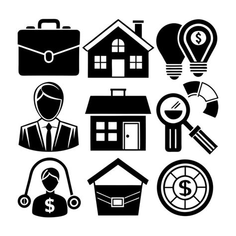House property and real estate icon set collection vector illustration ...