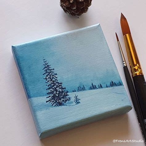Image result for Easy Acrylic Winter Scene Tutorial