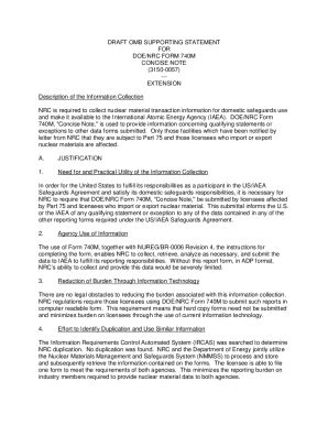 Fillable Online draft omb supporting statement for doe/nrc form 740m ...