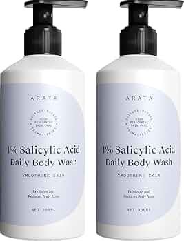 ARATA 1% Salicylic Acid Exfoliating Body Wash 600ml for Body & Back ...