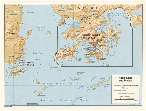 Large political and road map of Hong Kong. Hong Kong large political ...