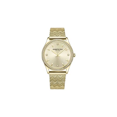 Kenneth Cole Quartz Analog Champagne Dial Stainless Steel Strap Watch ...