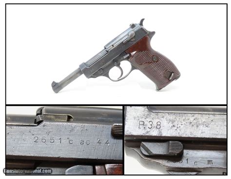 c1944 World War II WALTHER "ac/44" Code P38 GERMAN MILITARY Pistol WWII ...