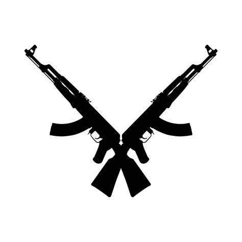 Silhouette of the Machine Gun for Pictogram or Graphic Design Element. Vector Illustration ...