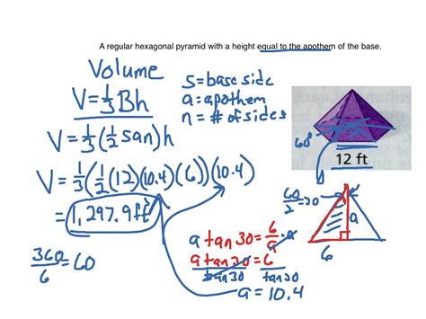 Image result for Hexagonal Pyramid Volume Formula