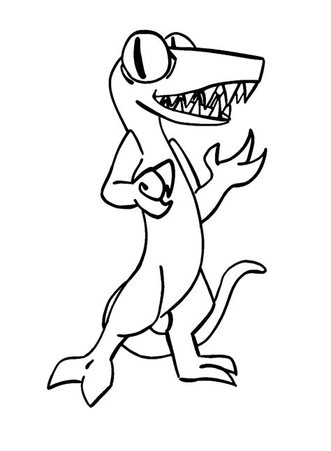 Orange Coloring Page Rainbow Friends