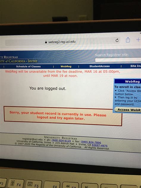 Web Reg Help!! What does this mean? My enrollment window was at 7:30a! : r/UCI