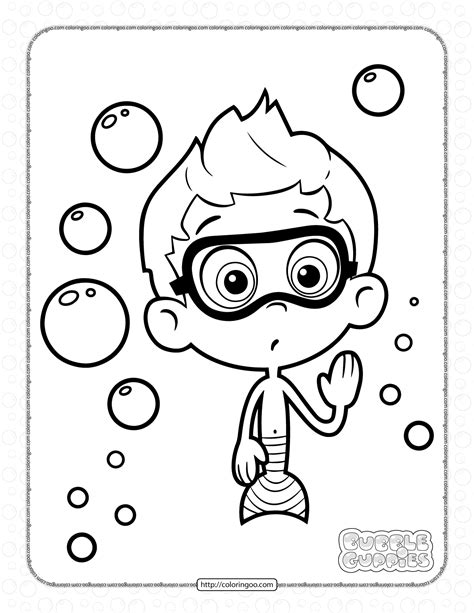 Bubble Guppies Coloring Pages Printable Sheets Guppy Kids Drawing Print ...