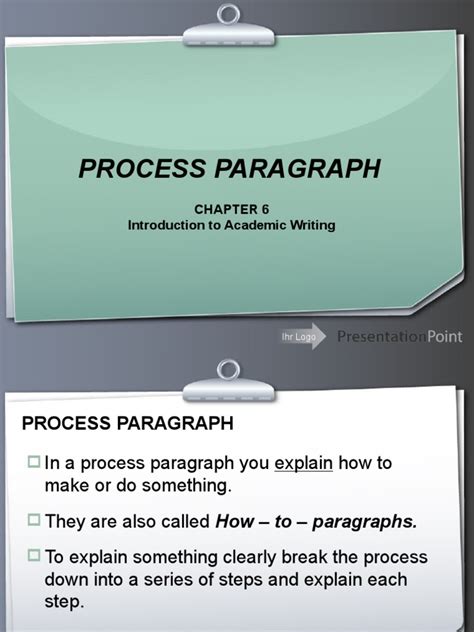 Image result for Process Paragraph Structure