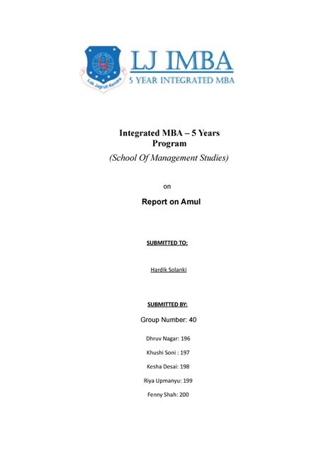 Integrated MBA - law notes - Integrated MBA – 5 Years Program (School ...