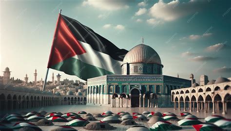 Premium Photo | Palestine Flag Flying High in Masjid Al Aqsa