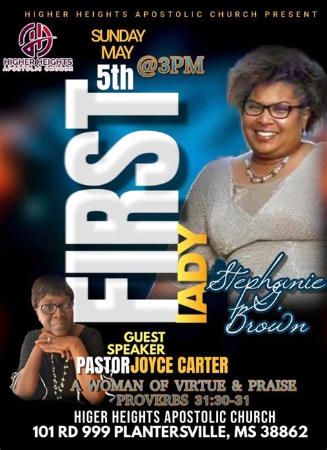 First Lady Day (A WOMAN OF VIRTUE & PRAISE), 101 Rd 999, Plantersville ...