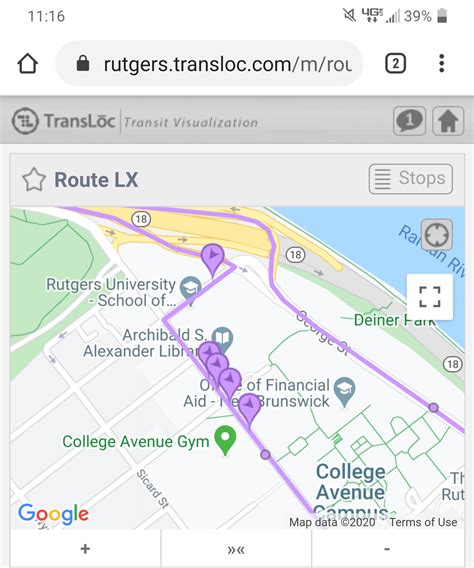 Rutgers Campus Bus Map