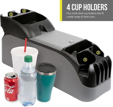 Universal Center Car Console Organizer Truck Cup Holder Minivan Storage ...