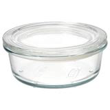 IKEA 365+ food container with lid, round glass/bamboo, 400 ml (14 oz ...