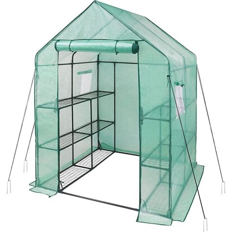 Flynama 4.7-Feet L x 4.8-Feet W x 6.4-Feet H Green Pop-up Greenhouse at ...