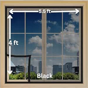 Atlara Fiberglass Mosquito net for Windows Colour-Grey (Size-4x5.5 Feet ...