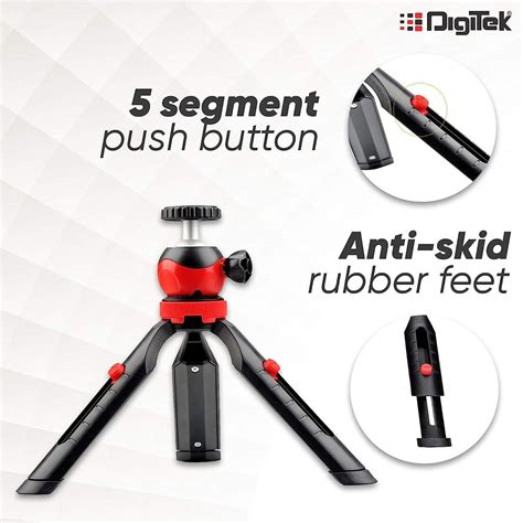Digitek DTR 200 MT Mini Tripod | 18cm, 360° Ball Head & 1kg Load
