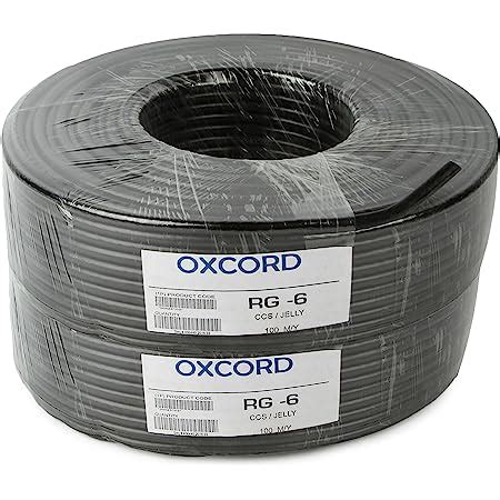 OXCORD RG-6 Co-axial Cable Wire for Television (180 m, Black) : Amazon ...