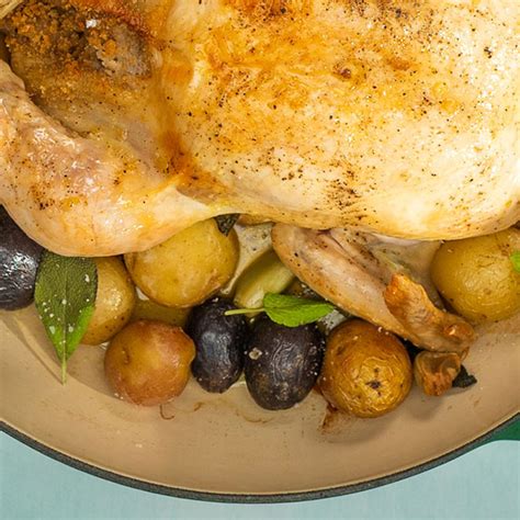 Roast chicken with walnut and sage stuffing - Olivado