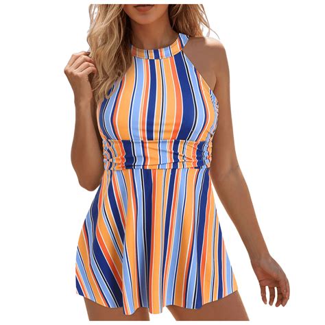 Fulorrnie Tankinis Swimsuit Sets for Women Plus Size Tummy Control High ...