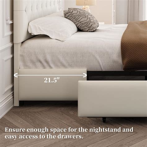 Yaheetech Queen Bed Frame Upholstered Bed Frame with India | Ubuy