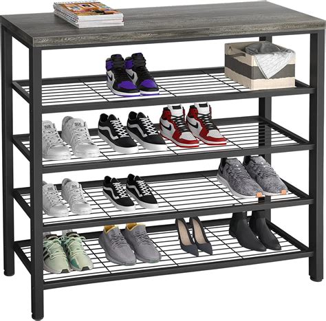 Buy Topfurny Shoe Rack, Industrial Shoe Storage Organizer, Large 5-Tier ...