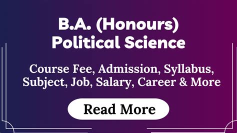B.A. (Honours) Political Science Course Fees, Admission, Syllabus ...