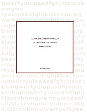 Nastavni plan i program za osnovnu kolu Doc Template | pdfFiller
