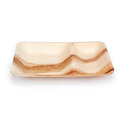 10" x 6" 2-Partition Areca Plate – Eco-Friendly & Durable Palm Leaf ...