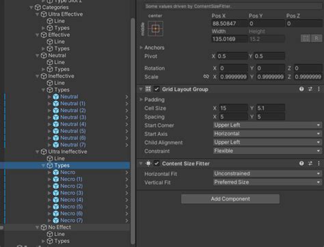 Unity 3D Vertical Layout Group 的图像结果