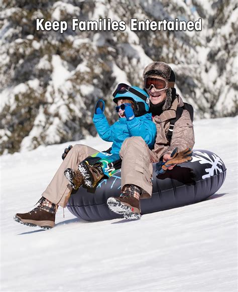 Buy 2022 Upgrade) Snow Tube Sled for Kids and Adults, 0.8mm Thick Heavy ...